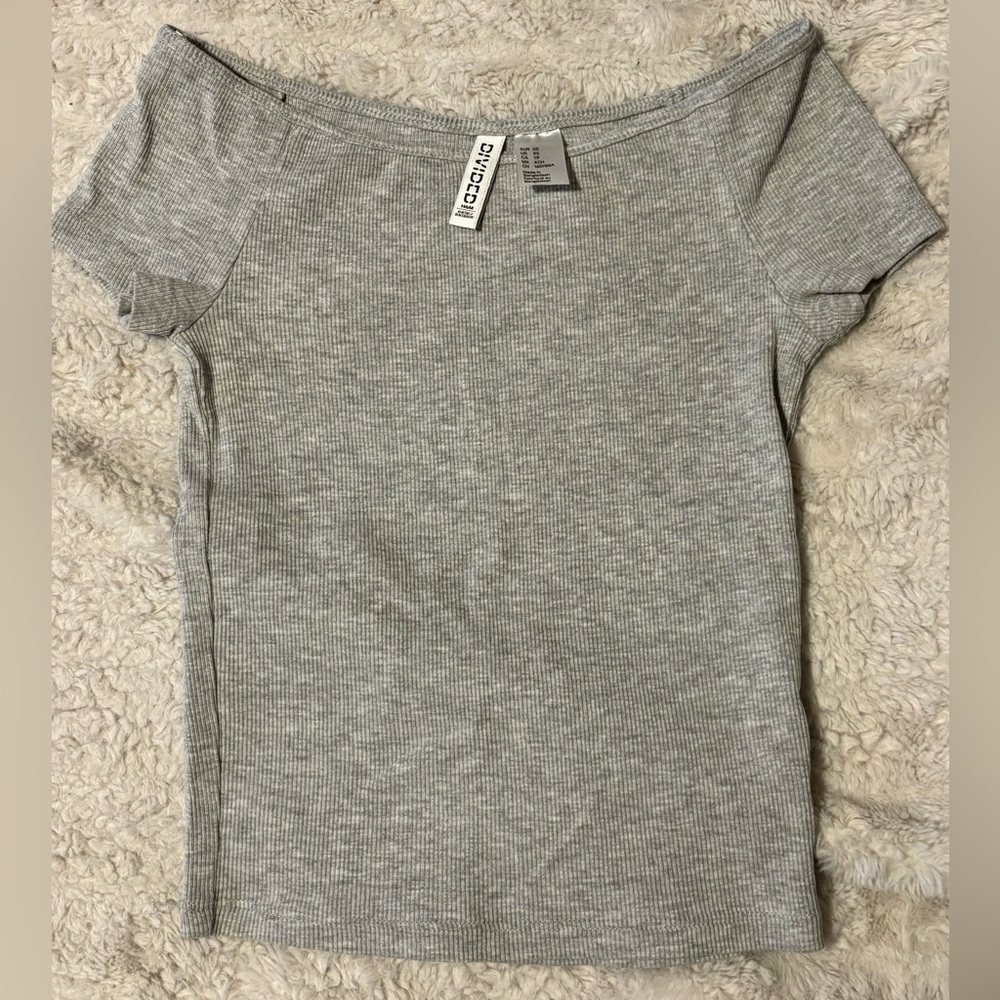 H&M Ribbed Off-Shoulder Top